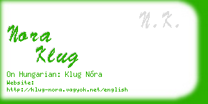 nora klug business card